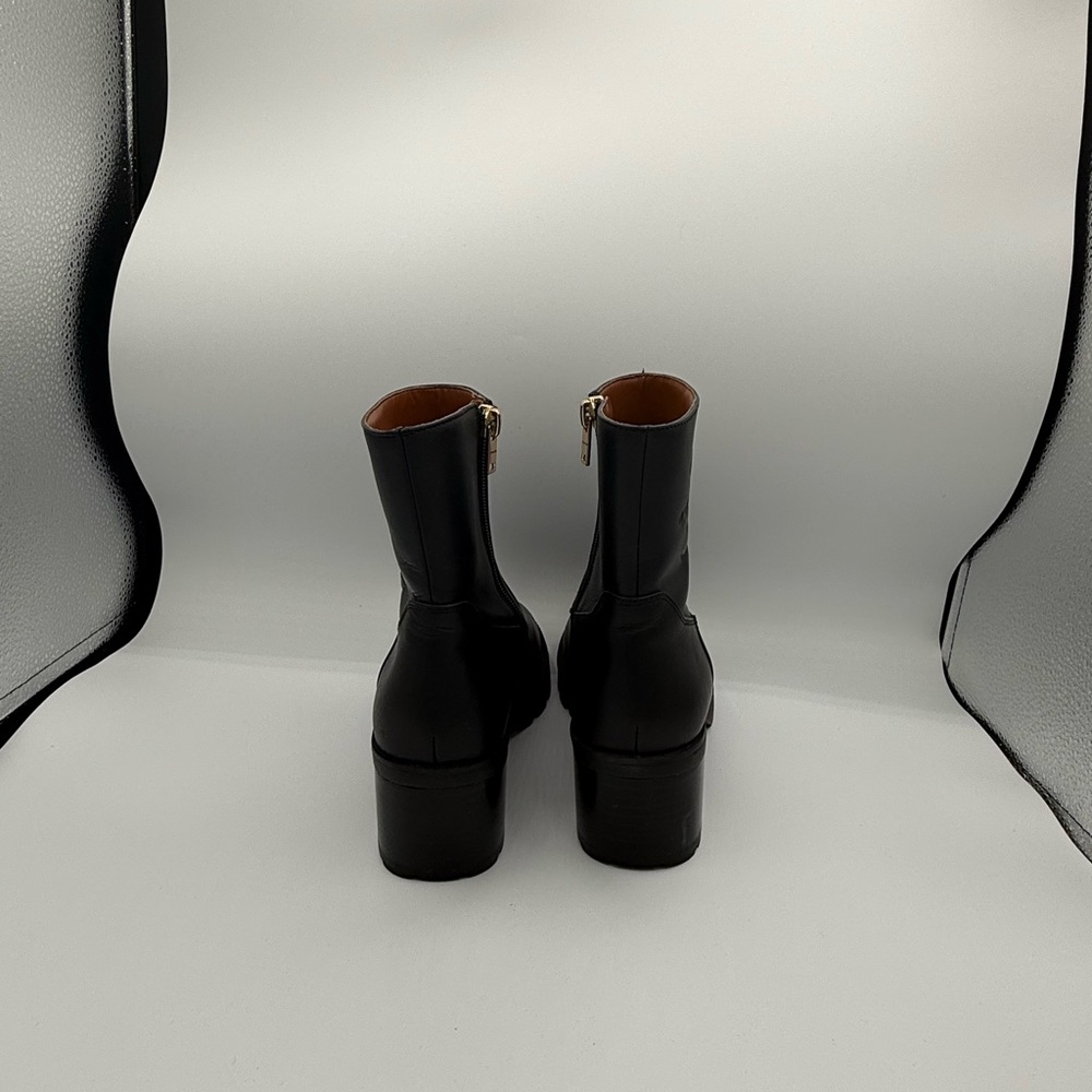 Coach Black Ankle Booties with Gold Zipper - Picture 6 of 10
